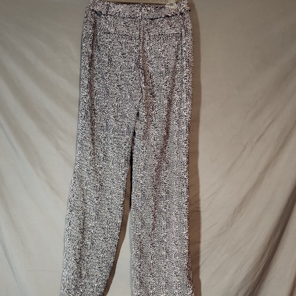 White House Black Market Monochrome Wide Leg Pants - Picture 4 of 9